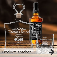 Whiskykaraffen mit Gravur