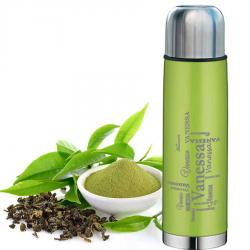 Isolierkanne von Alfi mit Namen in verschiedenen Schriftarten Apfelgrün