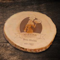 Baumscheibe beste Köchin mit Ihrem Namen 