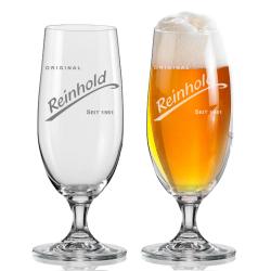 Bierglas mit Gravur 