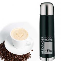 Thermoskanne mit Gravur Alfi Good Taste Schwarz