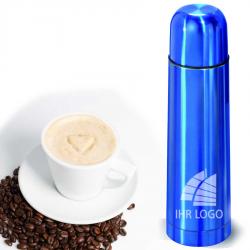 Isolierkanne mit Logo blau 0,7 l (1) Gravur auf dem Körper