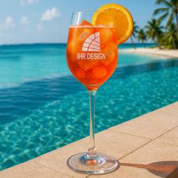 Aperol Glas 460 ml mit Logo graviert 