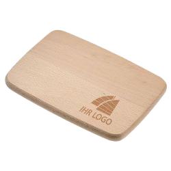 Schneidebrett /  Frühstücksbrett 220x147 mm  Holz mit Logo 