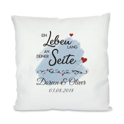 Kissen für Verliebte mit Namen - Ein Leben lang 