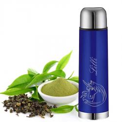 Alfi Thermoskanne mit Gravur Einhorn für Kinder Blau