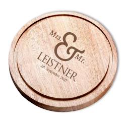 Frühstücksbrett zur Hochzeit mit Personalisierung 