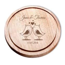 Schneidebrett Holz mit persönlicher Gravur 