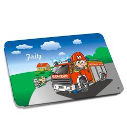 Blechschild fürs Jungenzimmer mit Namen bedruckt 