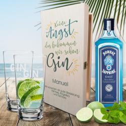GIN Geschenk-Set personalisiert mit Namen und Text 