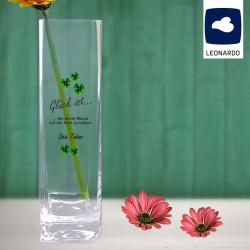 Leonardo Vase - Glück ist - mit individuellen Text bedrucken 