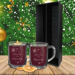 Tolles Glühwein-Geschenk-Set mit Ihren Wunschnamen ohne