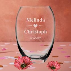 Vase mit Ihren Namen als Geschenkidee 