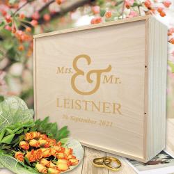Persönliche Erinnerungsbox Hochzeit individuell graviert 