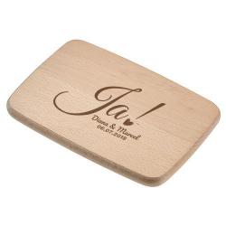 Frühstücksbrettchen "JA" individuell zur Hochzeit 