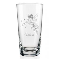Schönes Leonardo Trinkglas mit Feenmotiv und Namen graviert 
