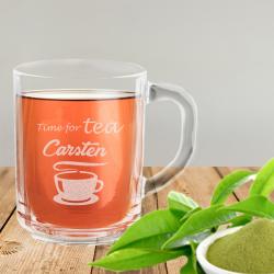 Graviertes Leonardo Teeglas mit Namen 