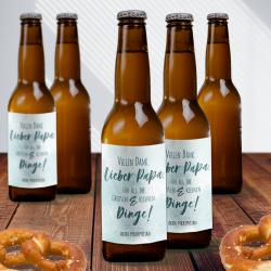 Etikett für Bierflaschen zum 40. Geburtstag mit eigenem Namen