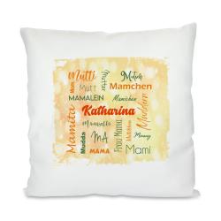 Tolles Sofakissen bedruckt mit dem Namen deiner Mama 