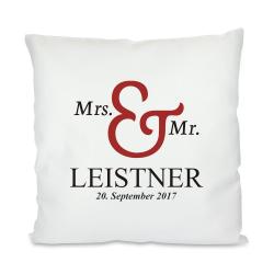 Kissen zur Hochzeit mit Namen 
