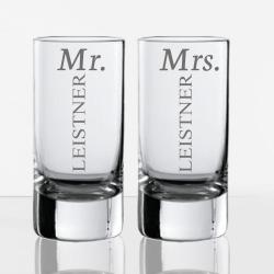 Schnapsglas / Stamper graviert Hochzeit (2er Set) 