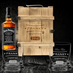 -----Personalisiertes Whisky Set mit Jack Daniel´s und Leonardo Gläsern ohne Schieferuntersetzer
