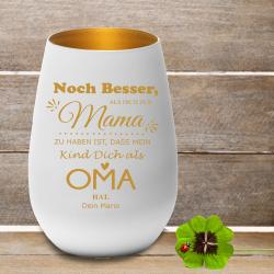 Windlicht mit Gravur für deine Mama "Noch besser als dich zur Mama zu haben" 