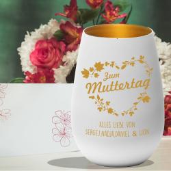 Tolles Windlicht zum Muttertag mit individueller Gravur 