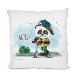 Panda Kissen für Jungens bedruckt mit Namen 