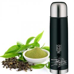 Alfi Isolierkanne mit Polizeiauto und Namensgravur Schwarz