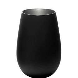 Windlicht / Teelicht / Kerzenhalter mit eigenem Logo / Design schwarz-silber | Gravur