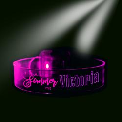 Partyarmband / Einlassband personalisiert mit Gravur Pink