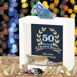 Bilderrahmen Spardose für Geldgeschenke individuell bedruckt 