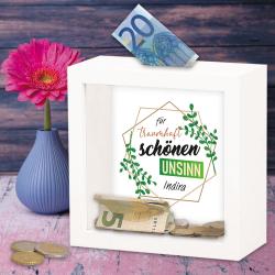 Bedruckte Bilderrahmen Spardose als Wunscherfüller 