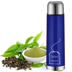 Isolierkanne mit Namen 0,75 l blau Alfi TeaTime