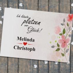 Tischset / Platzdeckchen als Dekoration mit Namen bedruckt 