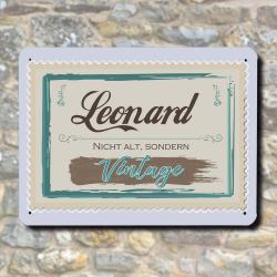 Nostalgie- Blechschild mit Namen 