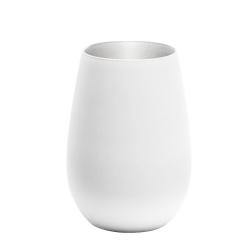 Windlicht / Teelicht / Kerzenhalter mit eigenem Logo / Design weiß-silber | ohne