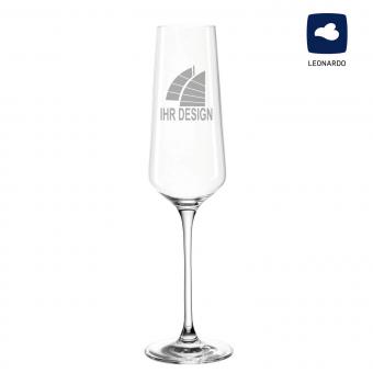 Leonardo Puccini Sektglas 280 ml mit Logo graviert 