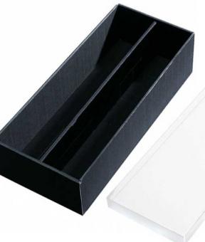 Geschenkkassette, Geschenk Box 2er schwarz ohne Zubehör