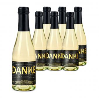 Sektflasche „Danke“ Piccolo 6er Set als Geschenk 