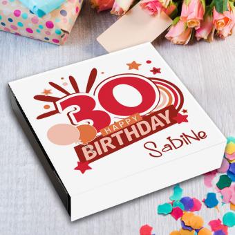 Lindt-Pralinen mit Wunschname zum 30. Geburtstag personalisiert, 100 g 