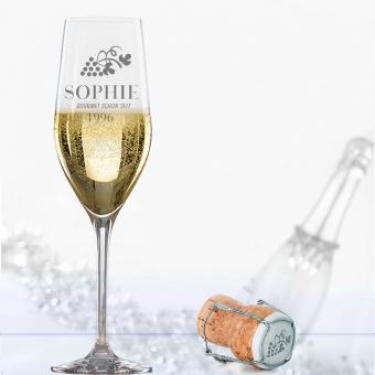 Champagner Glas mit Gravur 