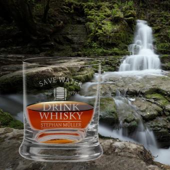 Whiskyglas von Leonardo mit persönlicher Gravur - Save Water 