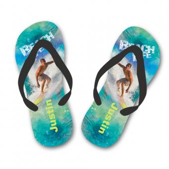 Beach Flip Flops mit Namen individualisiert 