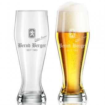 Graviertes Weißbierglas / Weizenbierglas 