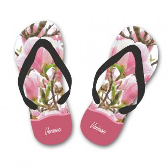 Individuelle Flip Flops mit Blumen 