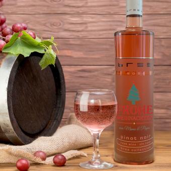 Weihnachtsgeschenk individuelle Weinflasche bedruckt Pinot Noir (rosè) | ohne