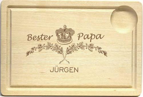 Frühstücksbrettchen bester Papa mit Name 