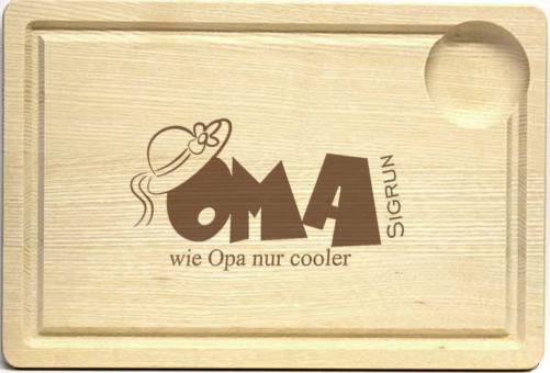 Frühstücksbrettchen coole Oma mit Wunschname 